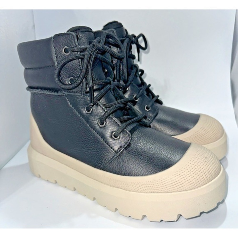 UGG Men's‎ Neumel High Weather Hybrid Waterproof Black Leather Boots Size 7- New